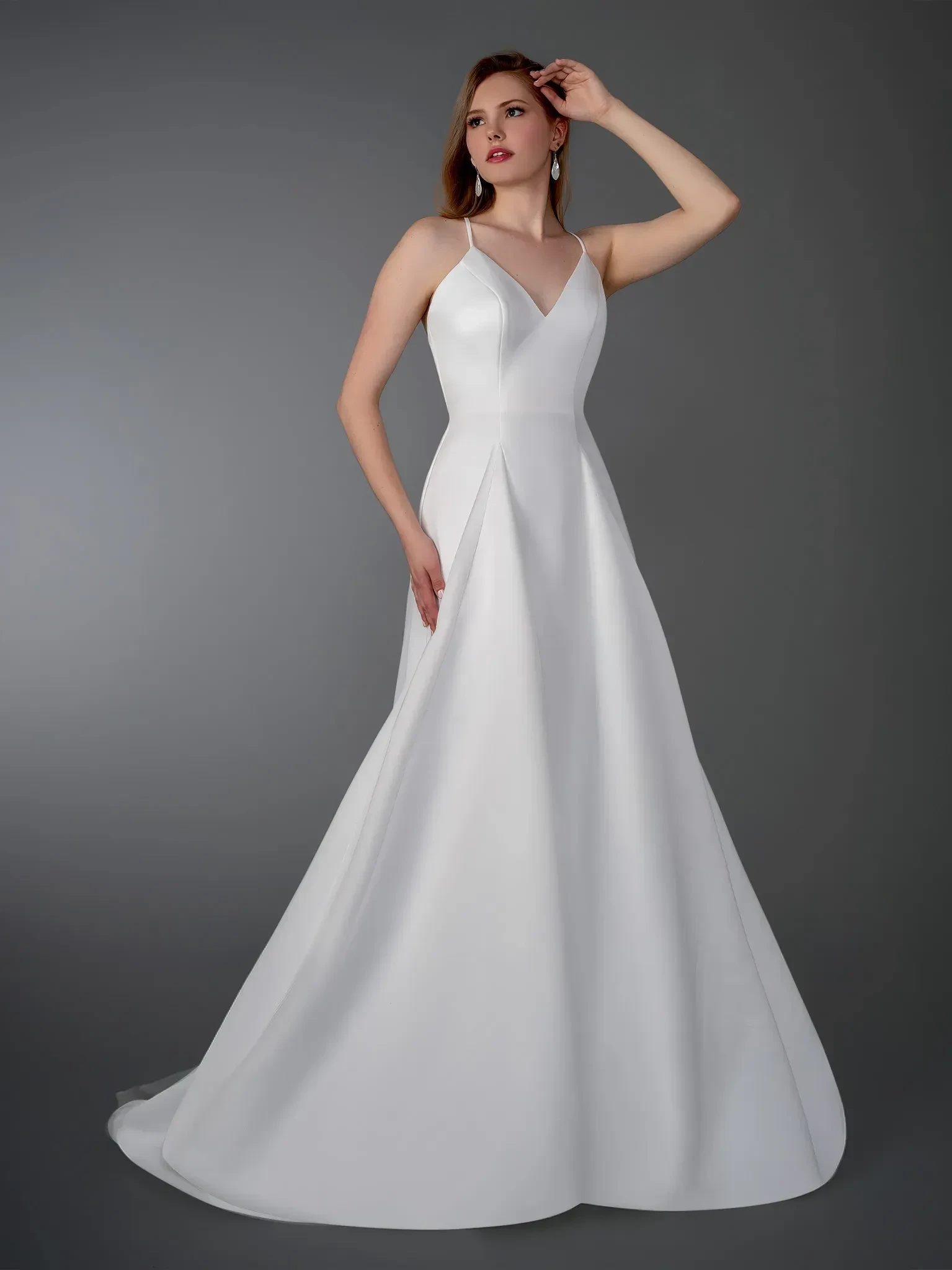 Model wearing a gown by Stella Couture